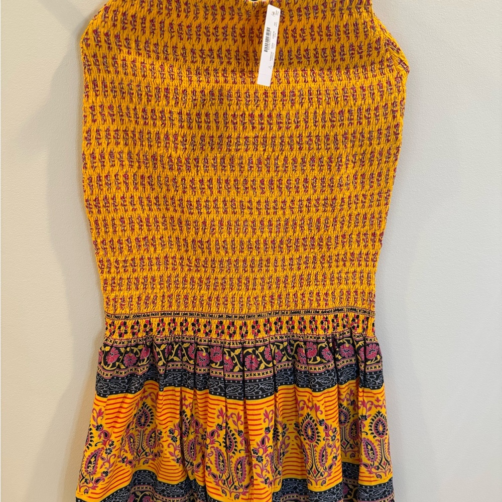 NWT J Crew Yellow and Orange Patterned Skirt